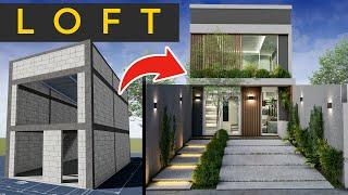  DESIGN of a MODERN LOFT type house / 5x10 meters LOFT HOUSE PLANS (50m2) .