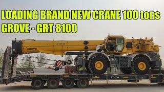 LOADING BRAND NEW CRANE | GROVE GRT 8100 | brybryTV