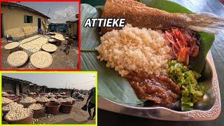 Cooking Traditional Ivorian food ATTIEKE Recipe !! How to make Authentic Attieke/Couscous, Abidjan