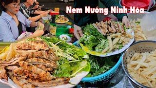 Nức tiếng nem nướng Ninh Hòa ăn một lần nhớ mãi khách cực đông nếu có dịp thử một lần cho biết