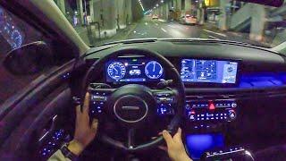 The New 2025 Hyundai Tucson Hybrid POV Night Drive