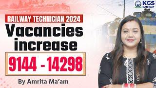 Railway Technician Vacancies Increase 2024 | RRB Technician Vacancy 2024 | Amrita Mam | KGS Railway