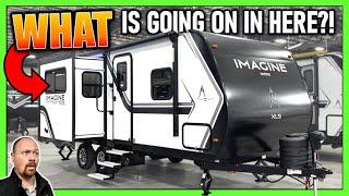 A "Flipped Over" RV Living Layout! ONLY 26ft 2025 Imagine 22RBE Couple's Camping Travel Trailer