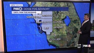 Dense Fog Advisory until 9AM for some areas of Southwest Florida