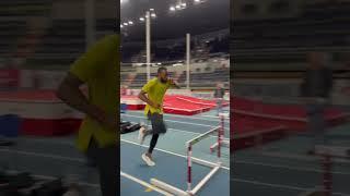 Daniel Roberts 60 hurdles pre meet #trackandfield #running #hurdles
