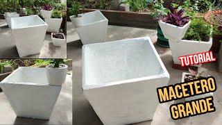 Como hacer maceteros de cemento, para plantas grandes o frutales, tutorial completo paso a paso.