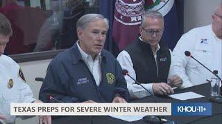 Texas Gov. Greg Abbott discusses state preparations for anticipated severe winter weather