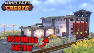 I Built A GUNPOWDER FACTORY In Minecraft Create Mod