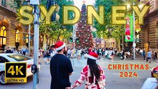 [4K] AMAZING SYDNEY CHRISTMAS DISPLAYS AND LIGHTS WALK | DECEMBER 2024 | SYDNEY AUSTRALIA TV