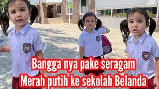 Bangga nya pake seragam merah putih ke sekolah Belanda