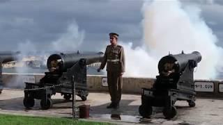 Saluting battery Upper Barrakka Gardens Valletta Malta 2017