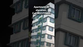 Apartment 3d elevation .Call 9021715821 #elevationdesign