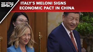 Italy Economic Pact With China | After BRI Project Exit, Italy's Meloni Signs Economic Pact In China