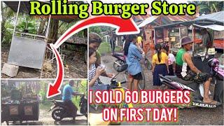 I Started My Rolling Burger Store Pulled By Motorcycle || Murang Burgers