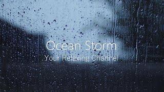 Ocean Storm - 8 hours of relaxing piano sleep music, rain & thunder, black screen, fall asleep fast