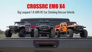 CROSSRC EMO X4 Big Leopard RC Car 4WD 1:8 Climbing Crawler Off Road Rescue Vehicle