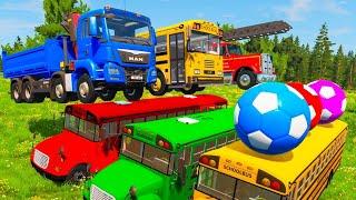 Epic Escape From Racing Cars Amazing Maze from Lightning Mcqueen & Thomas Trains - BeamNG Drive