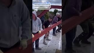 Steel frames on concrete foundation #steel #concrete #shorts