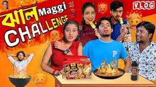 ঝাল️খেয়ে ফেটে গেলো সবার|| 3X SPICY MAGGI CHALLENGE|| @gravyvlogs  || 2023