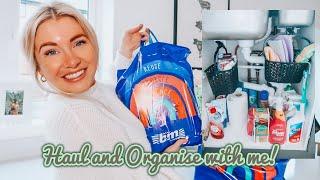 NOVEMBER 2020 B&M HAUL + ORGANISE CLEANING PRODUCTS AND CUPBOARD WITH ME | ellie polly