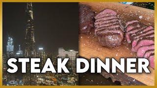 Steak Dinner bei Koko Petkov mit Burj Khalifa view