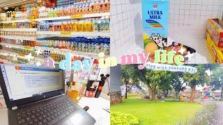 a day in my life : morning walk, grocery shopping, learn korean