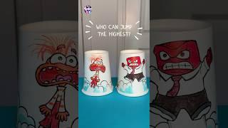 Inside out 2 DIY Making a Paper Cup Jumping Game | Easy Craft Idea #shorts #kidsfun #insideout2