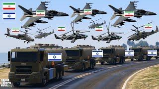 Irani Fighter Jets, Drones & War Helicopters Attack on Israeli Military Gas Supply Convoy | GTA 5