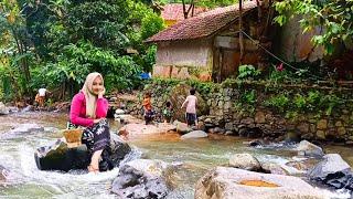 BIKIN RINDU LEBARAN DI KAMPUNG HALAMAN !! WARUNG KOPI PINGGIR SUNGAI JERNIH,,,PELOSOK PEDESAAN