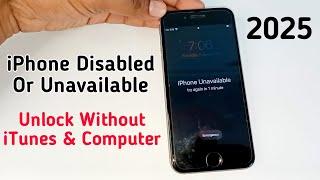 How To Unlock Disabled iPhone Without Computer 2025 | iPhone is Disabled Connect To iTunes