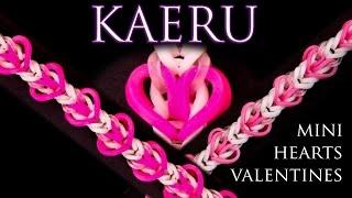 KAERU Mini Hearts Valentine's Day Bracelet - EASY Rainbow Loom Tutorial