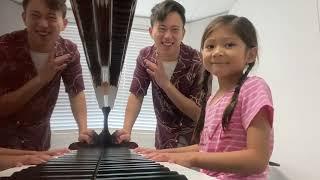 Lawrence teaches BUBBLY 6yo - Grade 3 piano lesson (technical work + pieces)