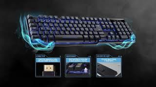 Teclado Gamer Warrior Razmig Semi Mecânico LED - TC196