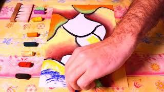 How To Create Fast And Harmony Abstract Painting With Soft Pastel