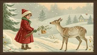 Digital Art Frame Stunning TV Wallpaper - reindeer and girl - Art Frame Screensavers - Art for TV