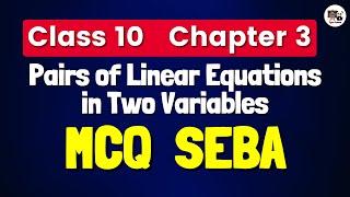 Class 10 | Chapter 3 Maths MCQ | Pairs of Linear Equations in Two Variables Important MCQ  HSLC 2025