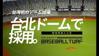 ミズノ製 人工芝「MS CRAFT BASEBALL TURF」を台北ドームに施工！！