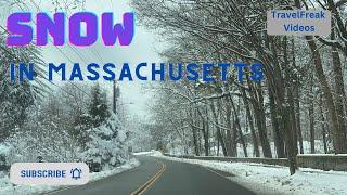 Snow day in Massachusetts | Driving in Snow I TravelFreak Videos