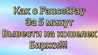 КАК С FAUCETPAY В ТЕЧЕНИИ 5-ТИ МИНУТ, ВЫВЕСТИ КРИПТОВАЛЮТУ НА БИРЖУ ИЛИ ЕЛЕКТРОННЫЙ КОШЕЛЕК!