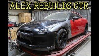 Pulling Frame on ALEX REBUILDS NISSAN GTR