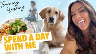 SPEND A DAY WITH ME | Working, Training, Eating ! | Vlog | Krissy Cela