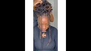 How to do cute petal bun style on locs 