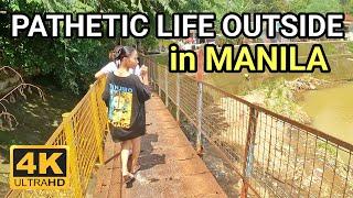 PATHETIC SLUM CONDITIONS OUTSIDE in MANILA | Walk on Secret Life in Bulacan Philippines [4K] 