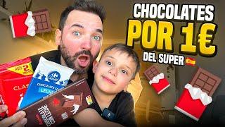 PROBANDO CHOCOLATES DE 1€ CON MI HIJO EN ESPAÑA