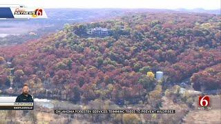 Oklahoma Forestry Services Trimming Trees To Prevent Wildfires