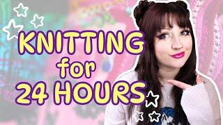 How Much Can I KNIT IN 24 HOURS? | Finishing Projects | Knit & Crochet With Me Vlog - Shaiyeh