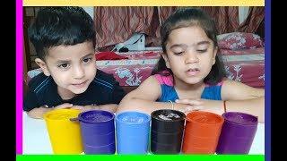 Aru & Avi singing and playing with colors