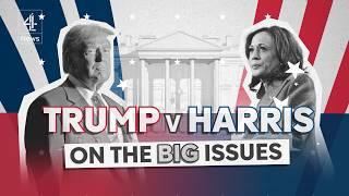 Trump v Harris on America's biggest election issues compared