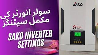 Solar inverter complete settings | SAKO inverter settings