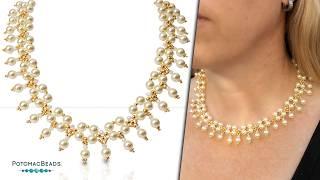 Symphony Pearl Necklace - DIY Jewelry Making Tutorial by PotomacBeads